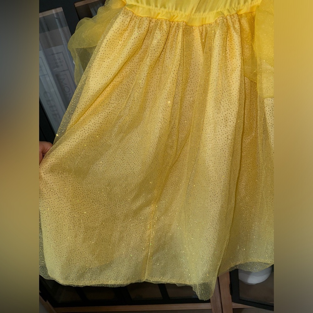 Beauty & the beast disney princess belle dress costume toddler girl tulle gown - Picture 7 of 8